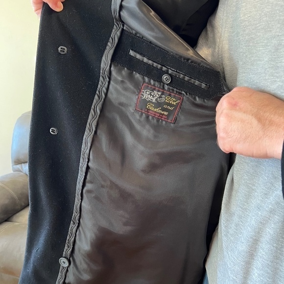 Stafford Executive Men's Collection Overcoat Long Black - XXL - Big and Tall - Picture 5 of 6